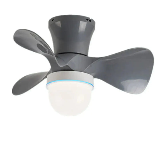 Simple Atmospheric Makaron Led Ceiling Invisible Fan Lamp Grey / B Stepless Dimming
