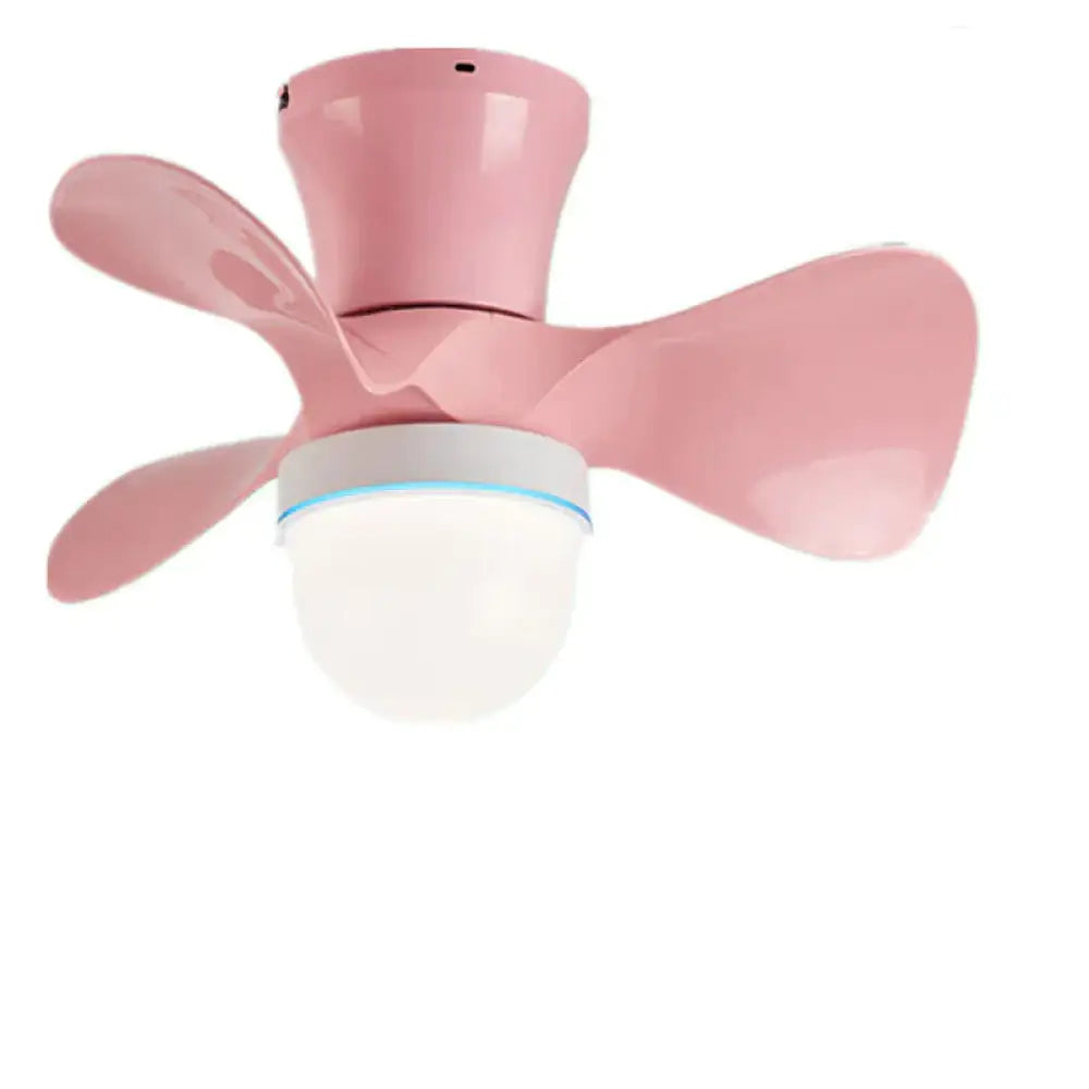 Simple Atmospheric Makaron Led Ceiling Invisible Fan Lamp Pink / B Stepless Dimming