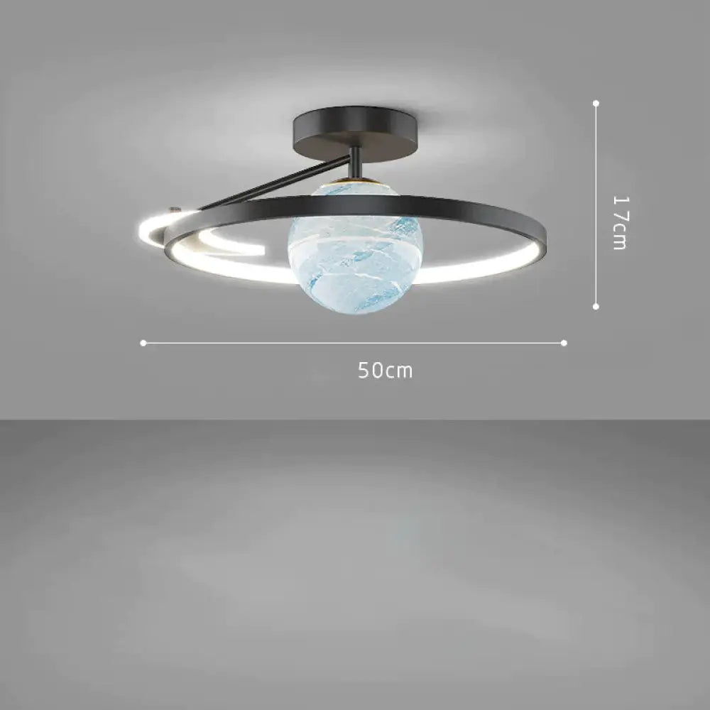 Simple Ceiling Lamp For Home Light In The Bedroom Luxury Planet Children’s Room Black / B White