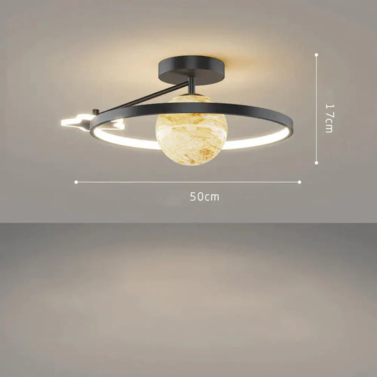 Simple Ceiling Lamp For Home Light In The Bedroom Luxury Planet Children’s Room Black / C Tri -