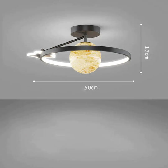 Simple Ceiling Lamp For Home Light In The Bedroom Luxury Planet Children’s Room Black / C White