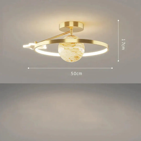 Simple Ceiling Lamp For Home Light In The Bedroom Luxury Planet Children’s Room Gold / C Tri -