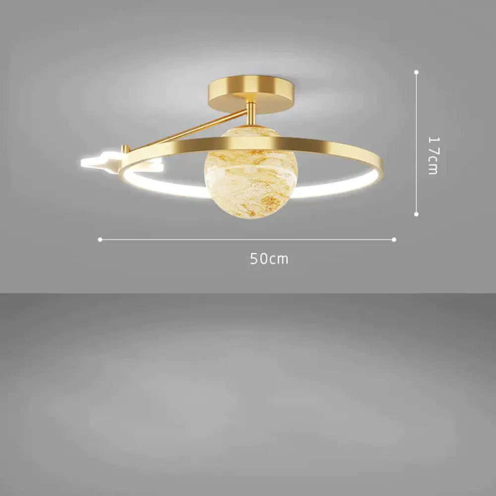 Simple Ceiling Lamp For Home Light In The Bedroom Luxury Planet Children’s Room Gold / C White Light
