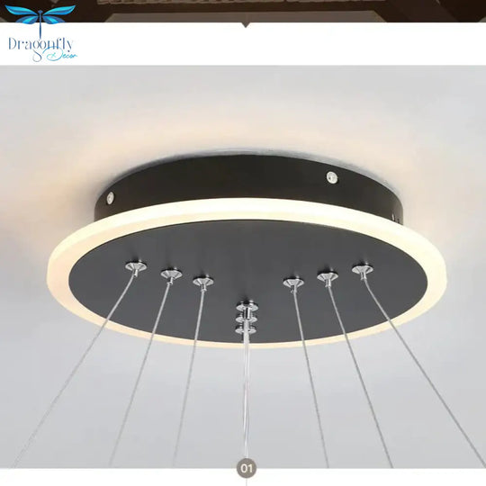 Simple Chandelier Living Room Lamp Black Creative Led Restaurant Nordic Personality Bar Bedroom