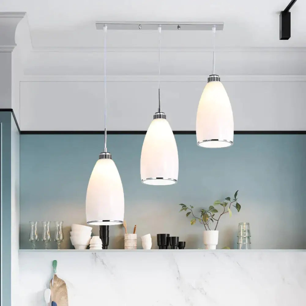 Simple Chandelier Restaurant Light Bar Kitchen Dining Room Front Desk Lamp Three - Headed