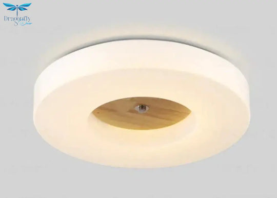 Simple Creative Home Round Solid Wood Ceiling Lamp
