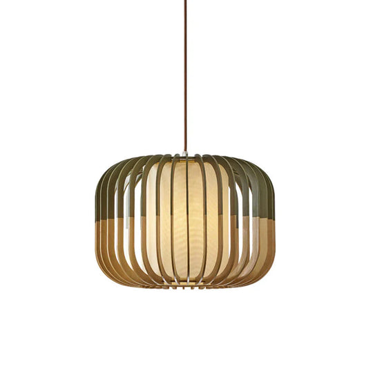 Simple Linear Lines Solid Wood Nordic Pendant