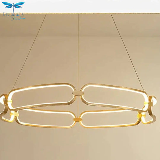 Simple Luxury Villa Stairs Multi - Head Living Room Dining Ring Atmosphere Chandelier Bedroom Lamps