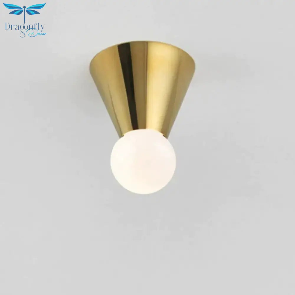 Simple Metal Tapered Led Ceiling Lamp