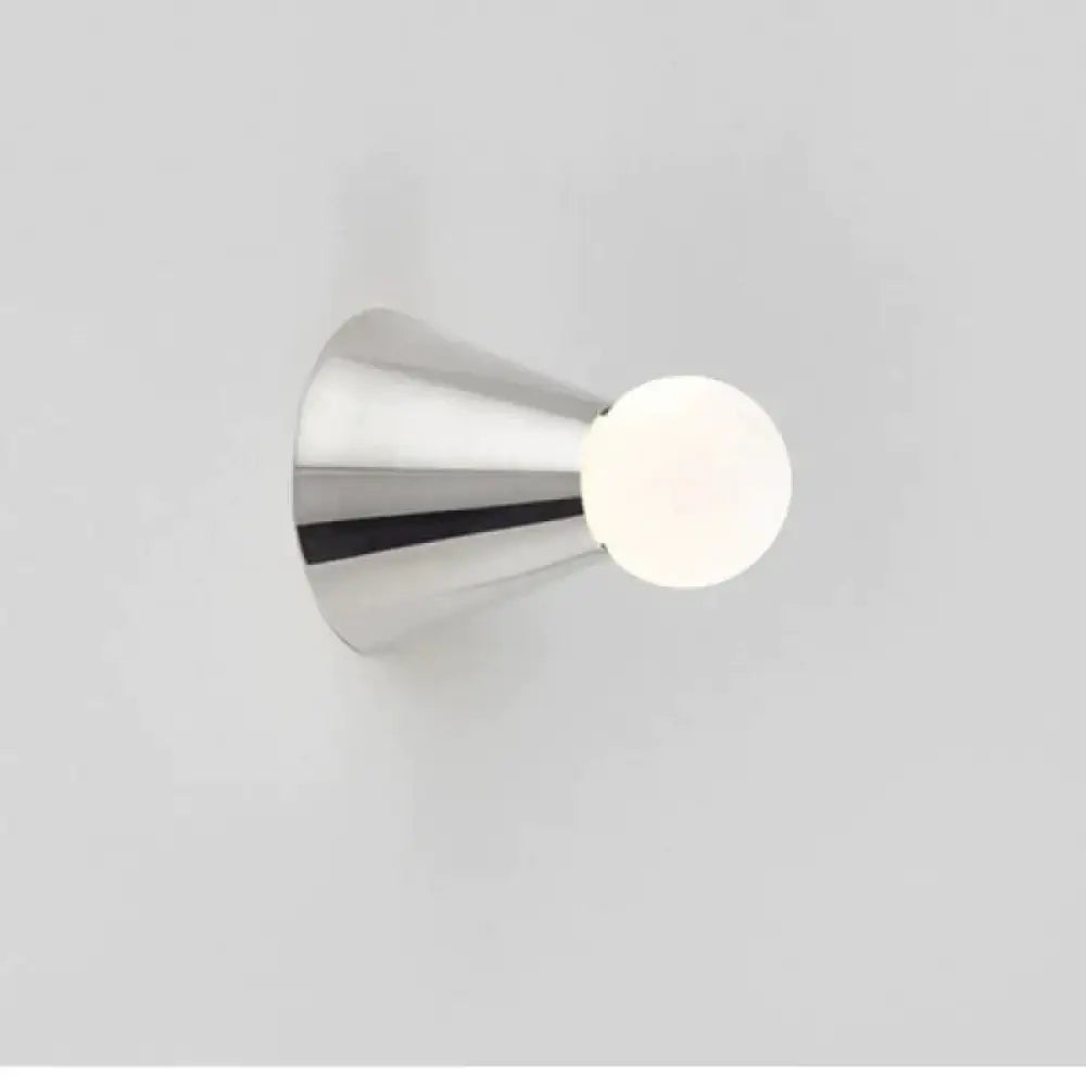Simple Metal Tapered Led Ceiling Lamp Silver Warm Light