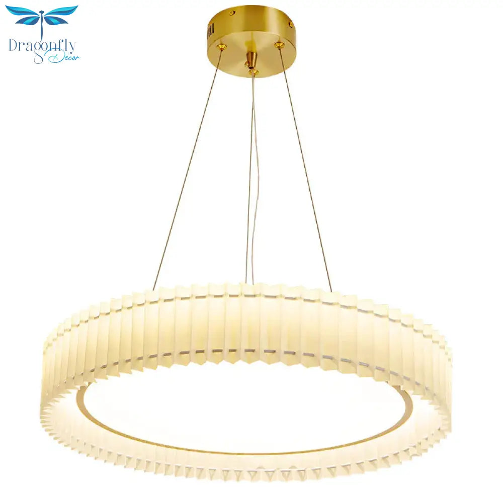 Simple Modern Bedroom Lamp Art Design Sense Circular Chandelier Pendant