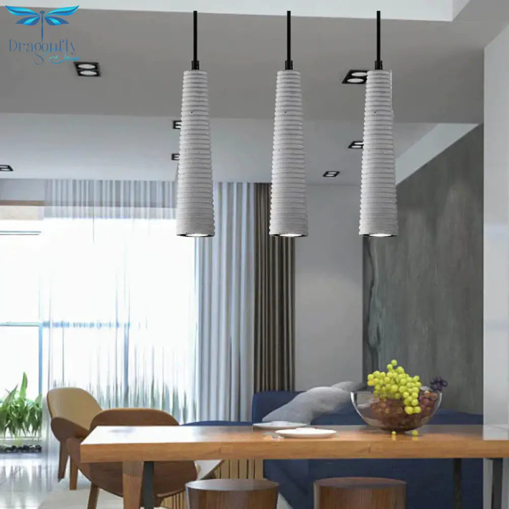 Simple Modern Creative Personality Bar Dining Room Bedside Single Three Cement Chandelier Pendant