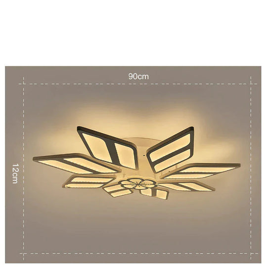 Simple Modern Hall Exhibition Lamp Creative Bedroom Household Led Ceiling Black / 9 Heads White