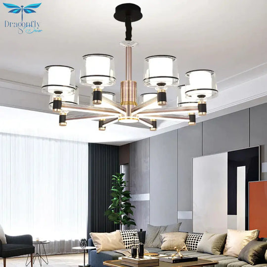 Simple Modern Living Room Lamp Atmospheric Household Arm Light Luxury Chandelier Pendant