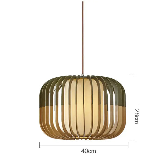 Simple Solid Wood Nordic Pendant 400*280Mm / No Light Source