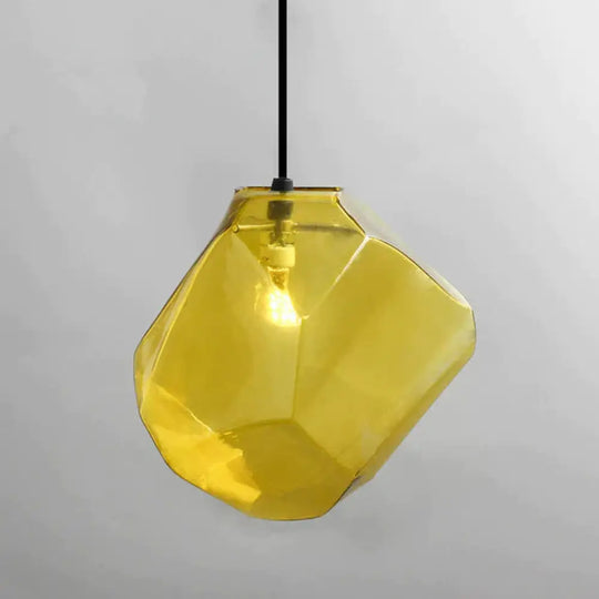 Simple Stone Glass Pendant Light Colorful Indoor G4 Led Lamp The Restaurant Dining Room Bar Cafe