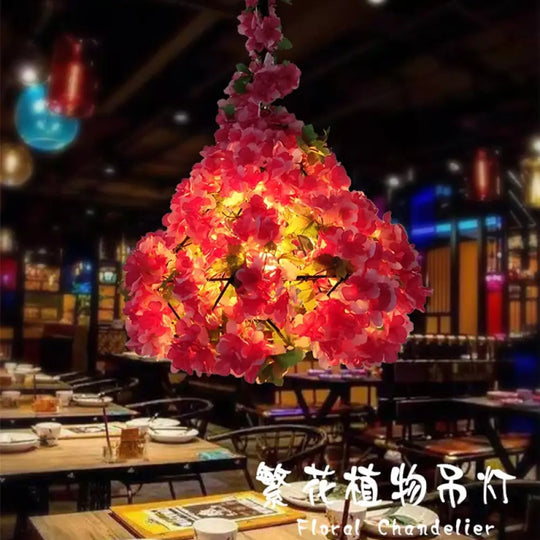 Simulation Of Cherry Blossom Restaurant Wine Market Pendant Light Milk Tea Shop Theme Hotel Front