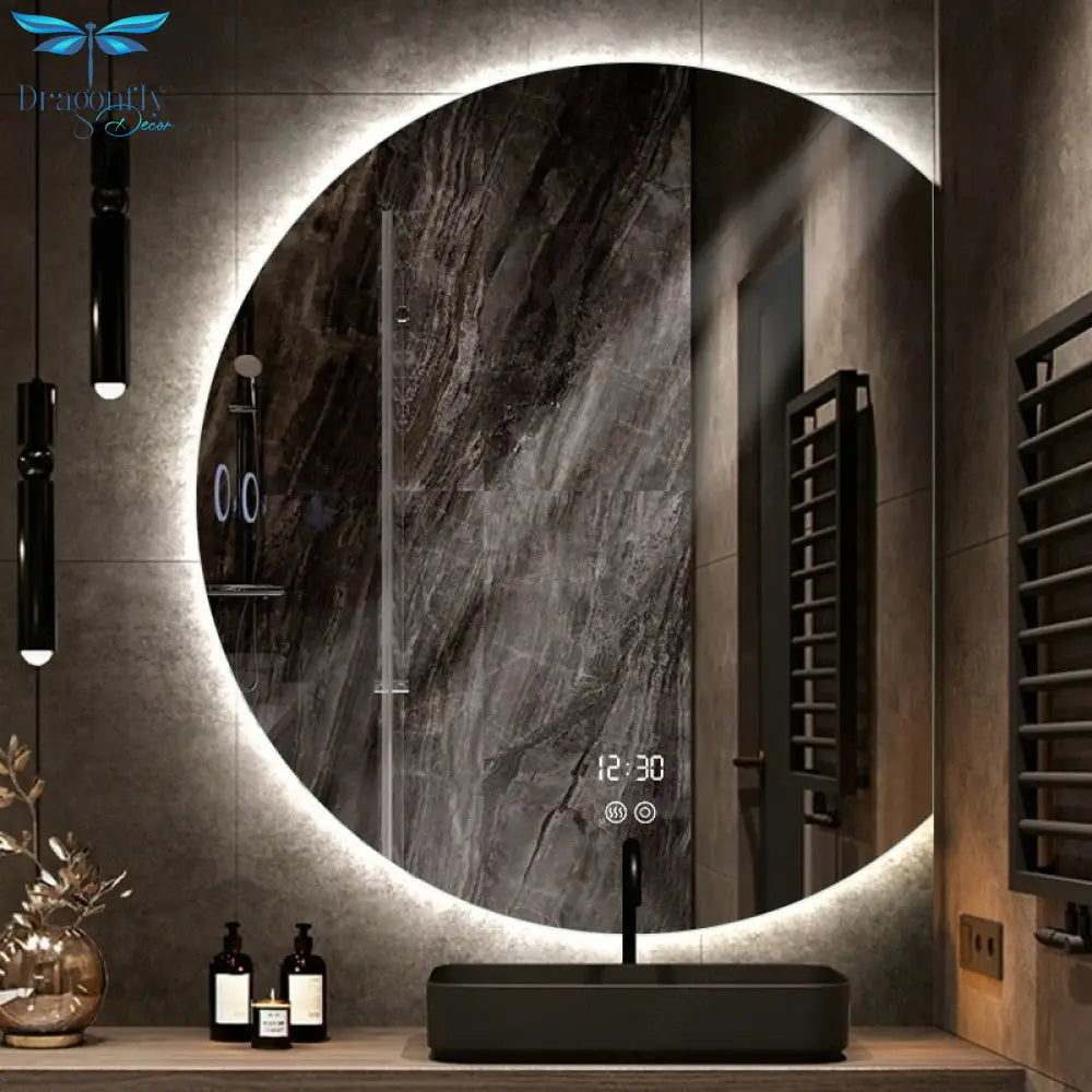 Smart Bathroom Mirror Wall Light Bedroom Vanity Lamp Semicircular Espelhos De Banho With Eb5Bm Wall