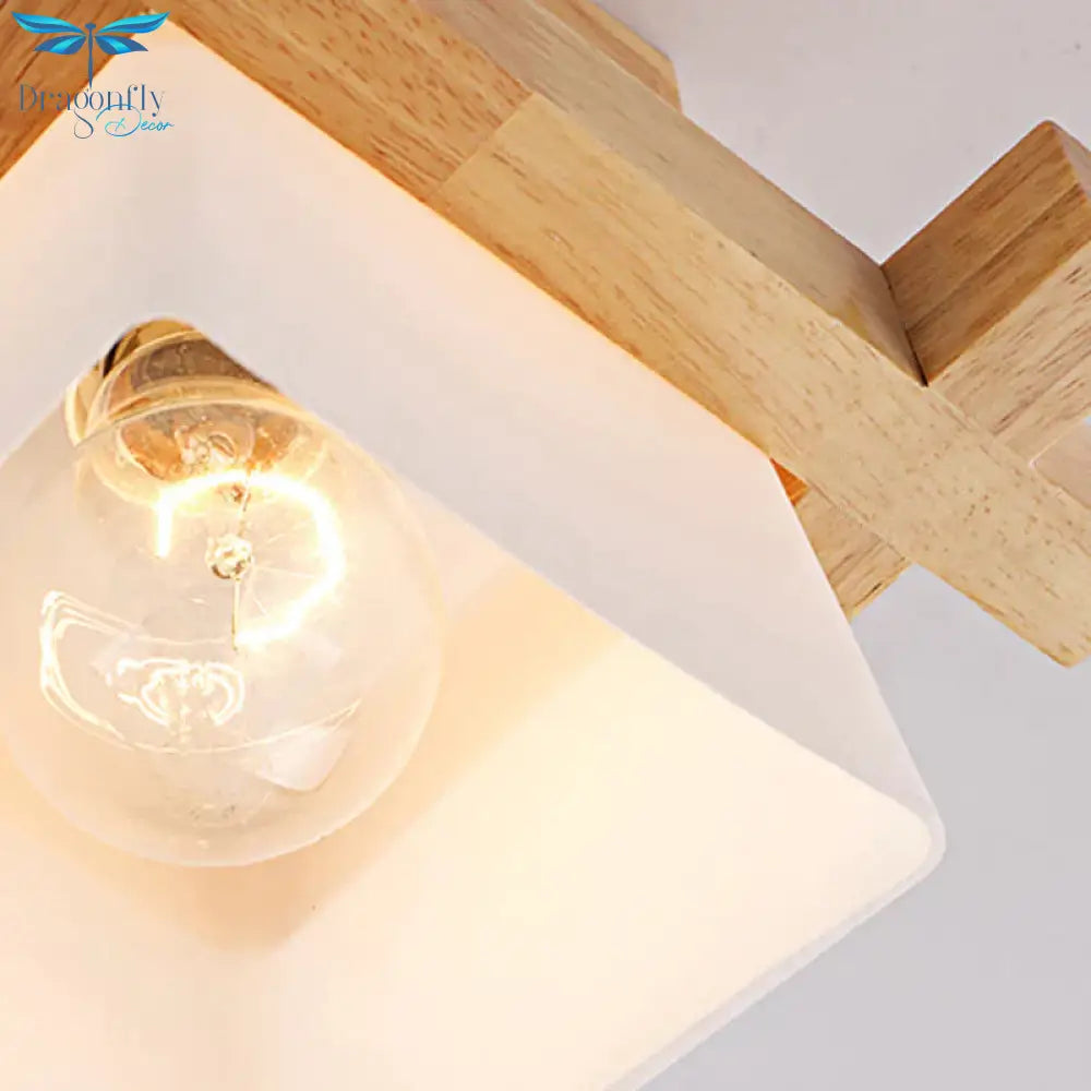 Solid Wood Aisle Lamp Simple Art Restaurant Corridor Porch Wooden Ceiling