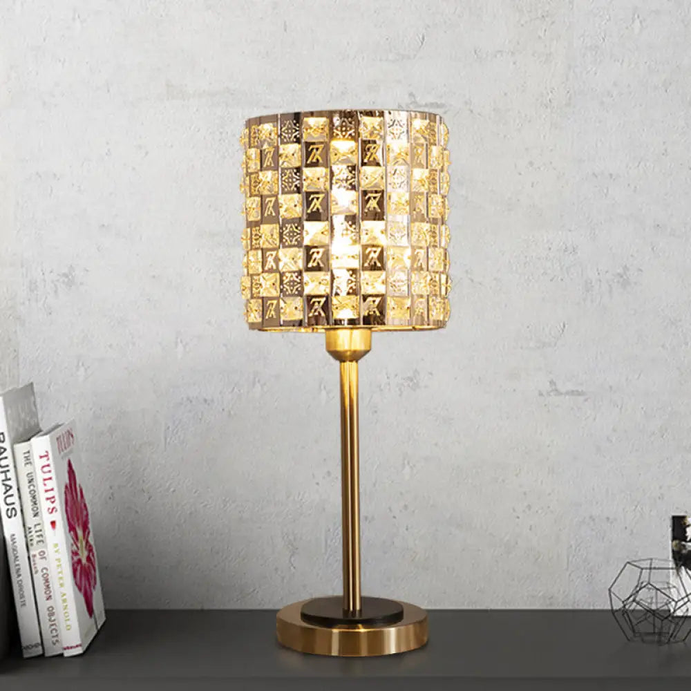 Sophie - Cylindrical Table Lamp Brass / A