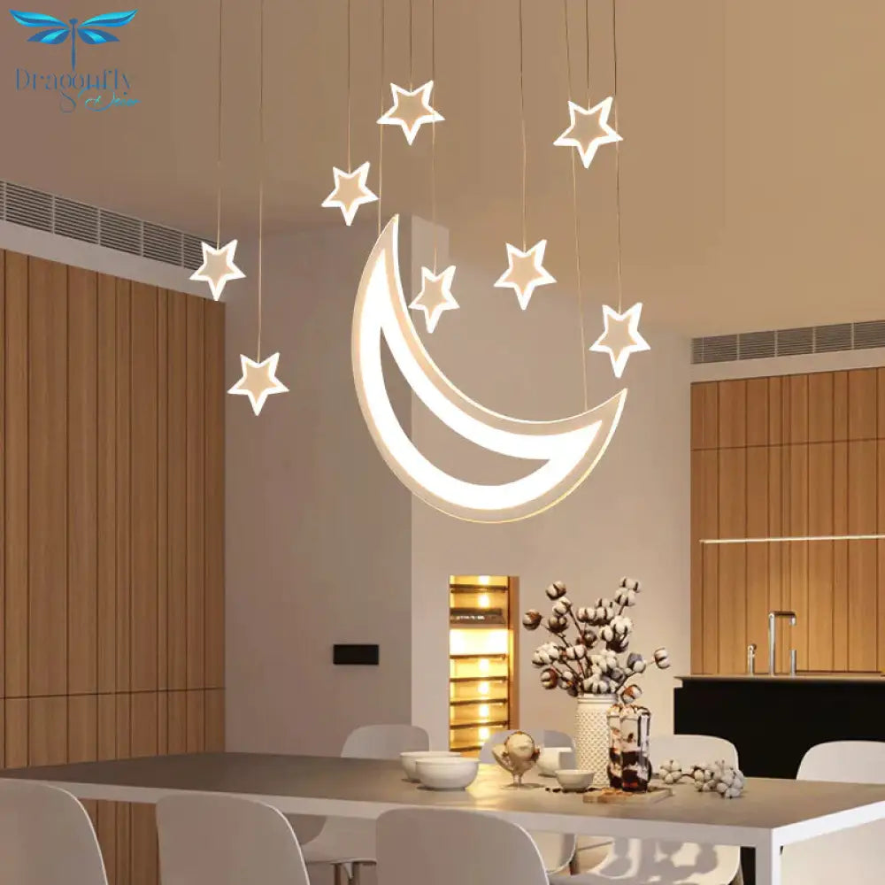 Star Moon Restaurant Chandelier Creative Personality Simple Modern Bedroom Hotel Dining Room Bar