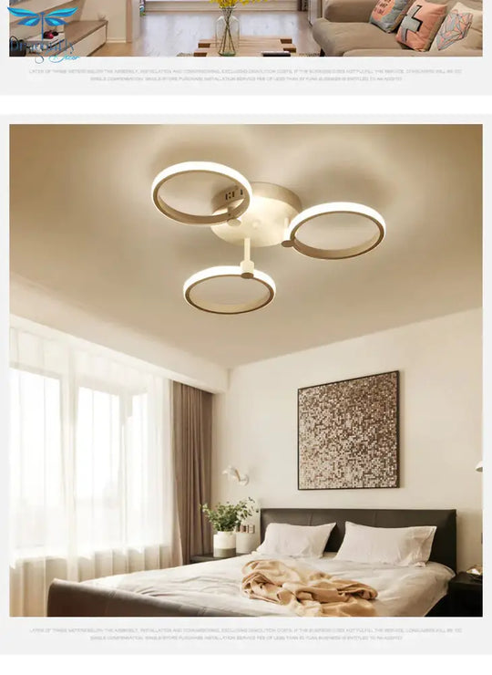 Surface Mounted Modern Led Ceiling Lights For Living Room Bed Light White/Brown Plafondlamp Home