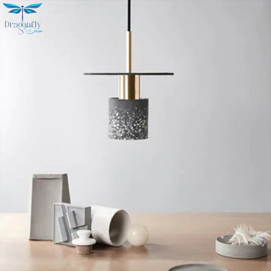 Terrazzo Lamp Indoor Simple Led Chandelier Coffee Shop Spherical Teahouse Office Cement Pendant