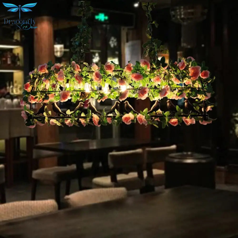 Theme Bar Restaurant Simulation Bouquet Plant Pendant Light Hot Pot Banquet Hall Hotel Private Room