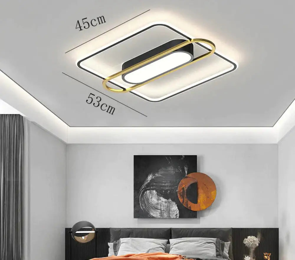 Thin Bedroom Restaurant Modern Simple Side - Emitting Led Ceiling Lamp Decoration Square / A