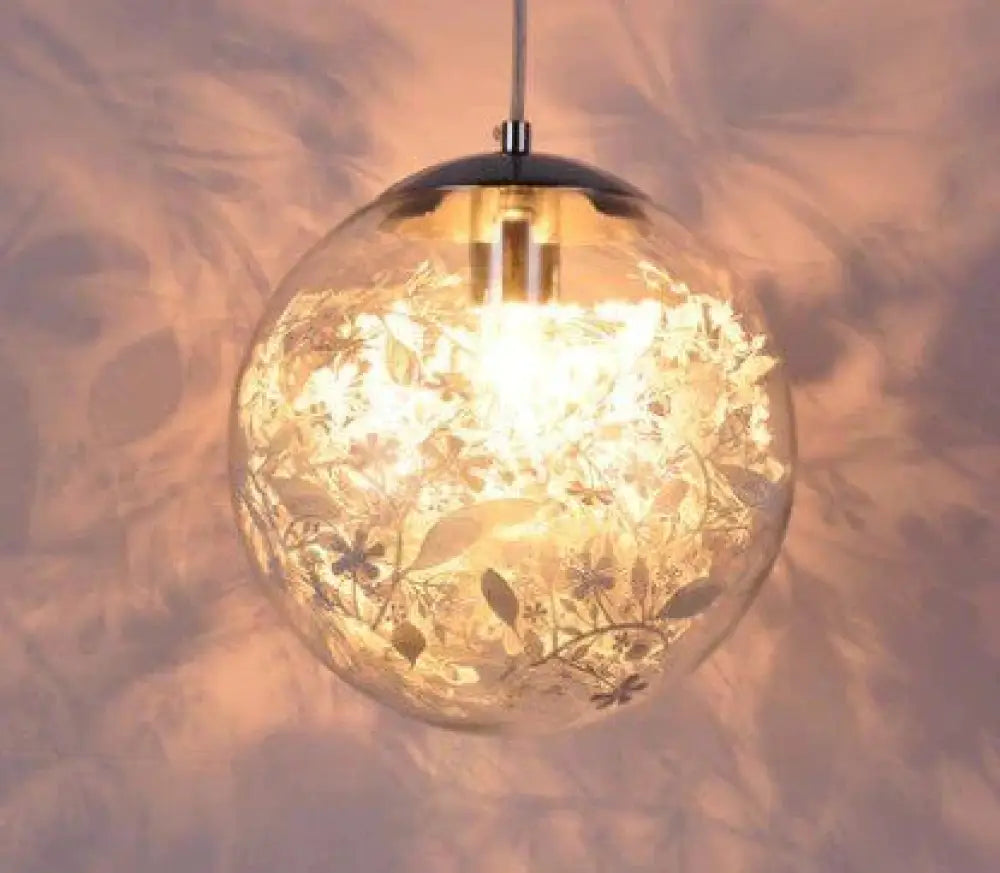 Transparent Glass Ball Chandelier Nordic Modern Minimalist Bedroom Romantic Personality Entrance