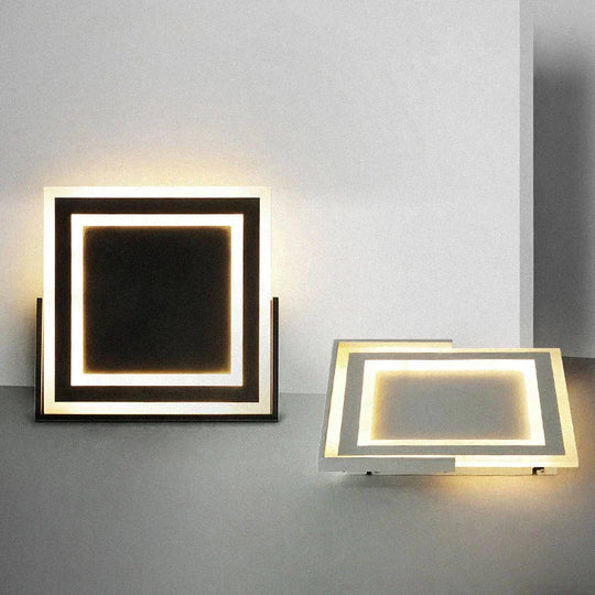 Ultra - Thin Surface Mounted Modern Led Ceiling Lights Square Acrylic Lamp