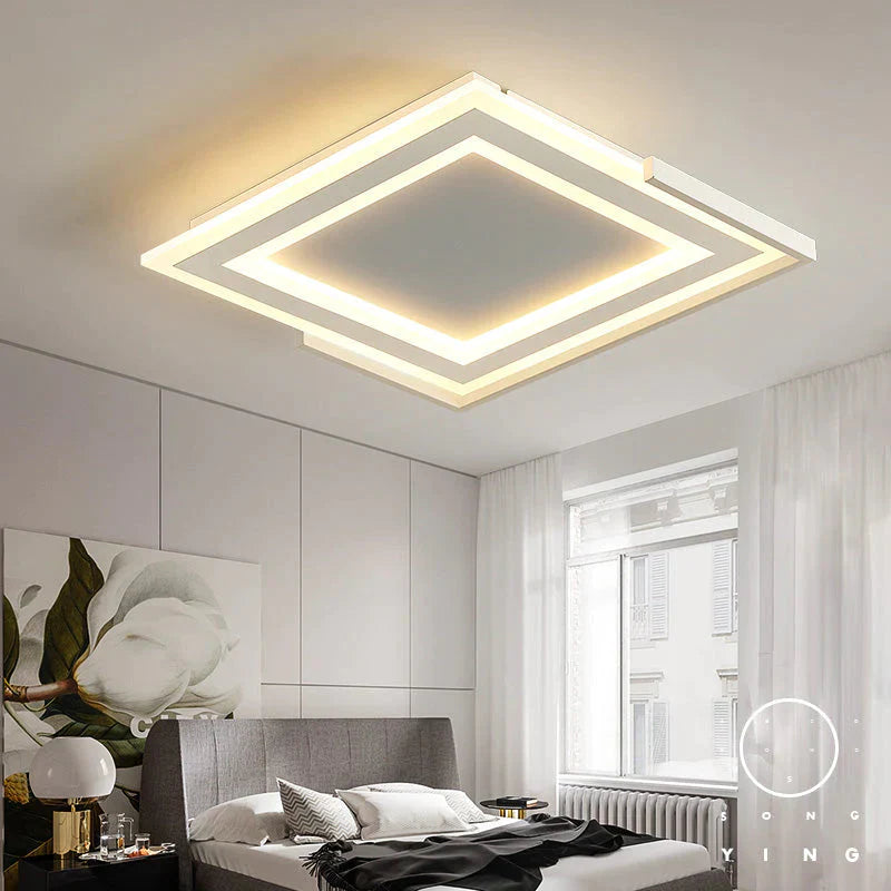 Ultra - Thin Surface Mounted Modern Led Ceiling Lights Square Acrylic Lamp