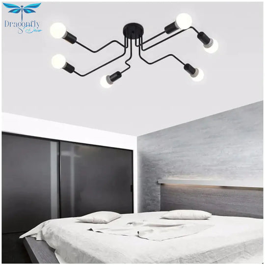 Vintage Ceiling Lights Iron Personality For Living & Bed Room