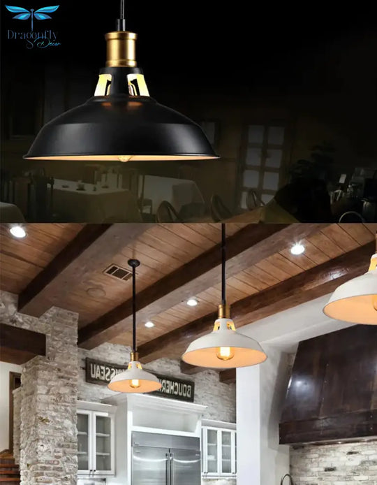 Vintage E27 Pendant Lights Lampshade Retro Lamp Industrial Edison Light Bulb Hanging Loft Home Decor