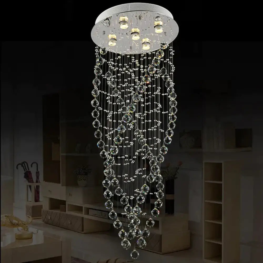 Vintage Europe Chandelier Modern Crystal Lamp With Gu10 5 Lights Royal For Bedroom Living Room