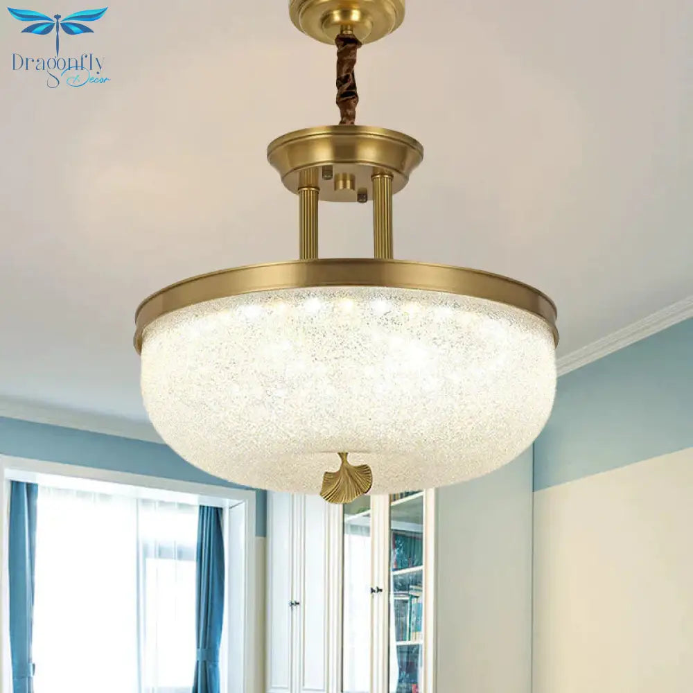 Vintage Frosted White Glass Dining Room Led Hanging Light Gold/Black