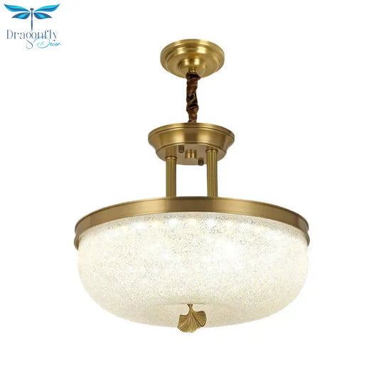 Vintage Frosted White Glass Dining Room Led Hanging Light Gold/Black