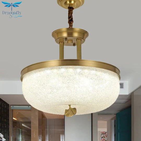 Vintage Frosted White Glass Dining Room Led Hanging Light Gold/Black