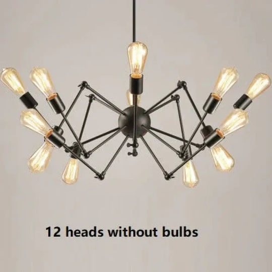 Vintage Industrial Loft Pendant Light 8/12/16/18 Heads Sputnik Lamp Restaurant Bar Lights 12Heads