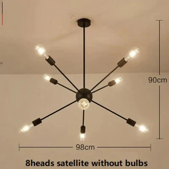 Vintage Industrial Loft Pendant Light 8/12/16/18 Heads Sputnik Lamp Restaurant Bar Lights 8Heads
