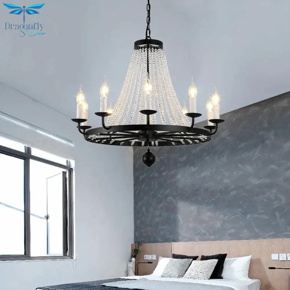 Vintage Industrial Wrought Iron Pendant Light E14 Led Lamp For Living Room Bed Dining Study Office