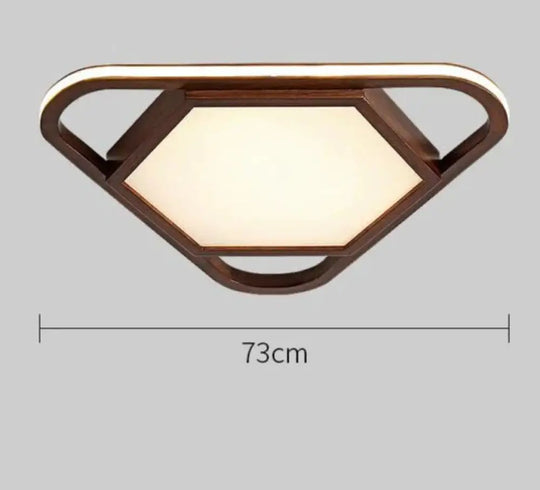 Walnut Bedroom Lamp Simple Creative Led Room Personality Ceiling 73Cm / Neutral Light