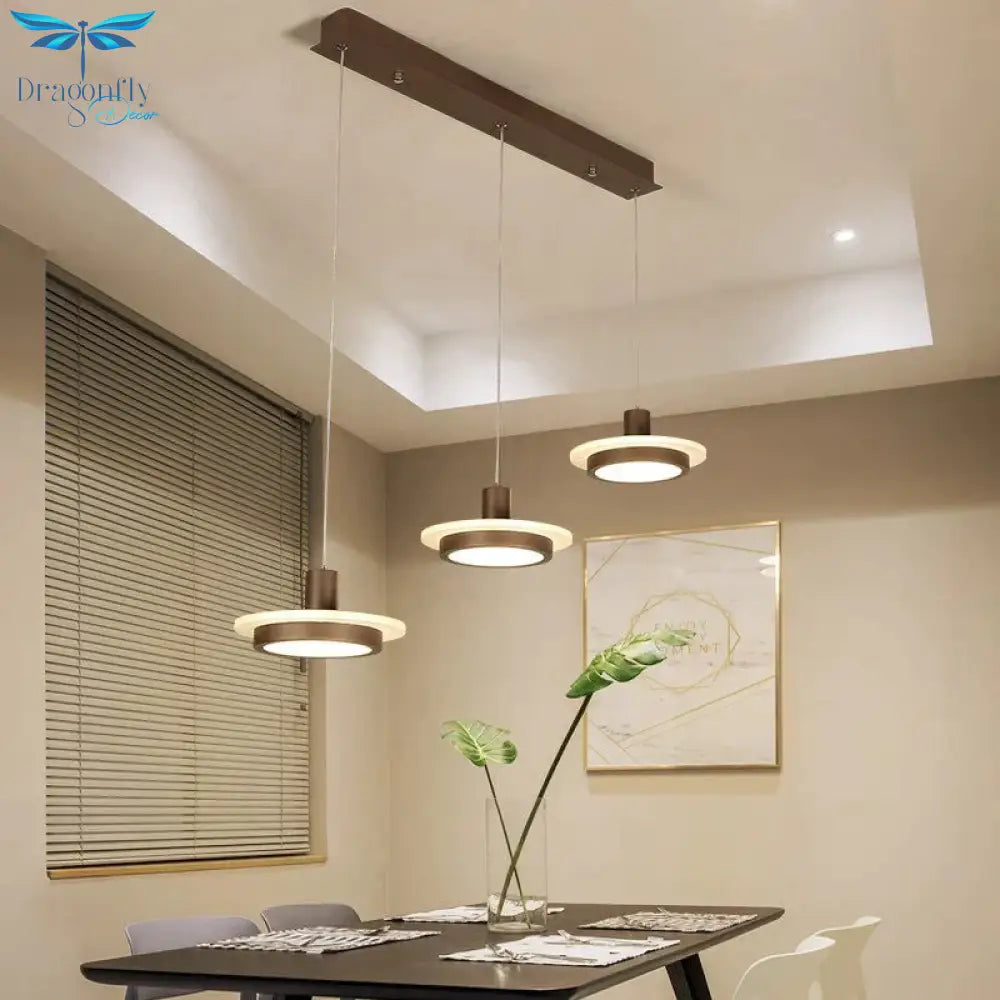 White Coffee Black Pendant Lights For Dining Living Room Simple Lighting Acrylic Lamps Luminaire