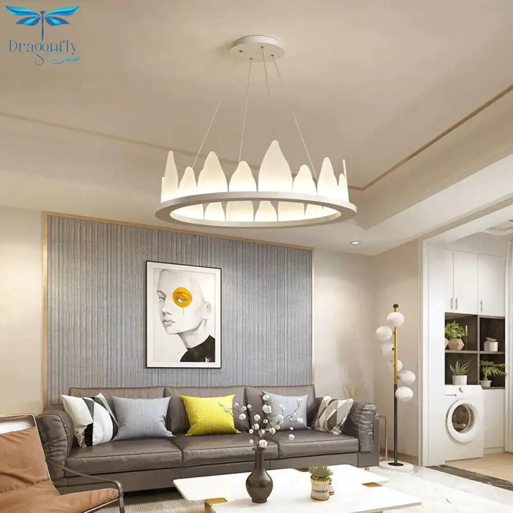 White New Design Round Pendant Lights 36W For Living Room Dining Aluminum Lamp Body Fixtures Deco