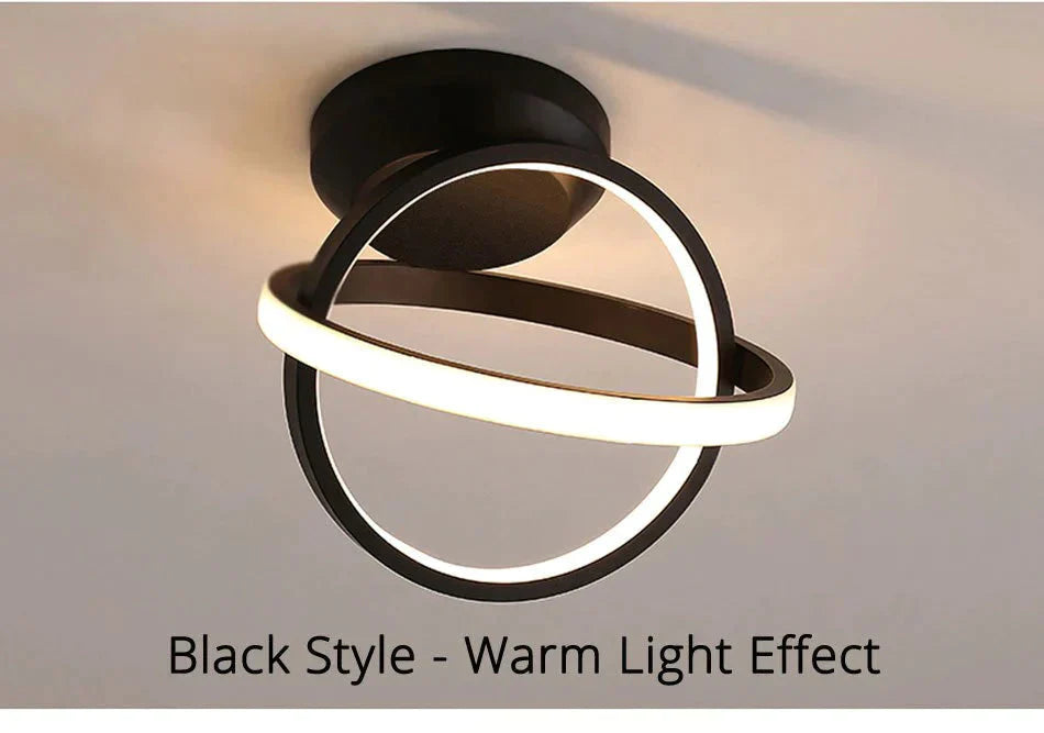 White/Black Color Ceiling Light Modern Led Corridor Lamp For Living Room Round Square Lighting Home