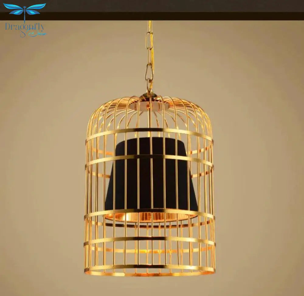 Wrought Iron Birdcage Chandelier Boutique Decoration Post - Modern Dining Hall Lamp Pendant
