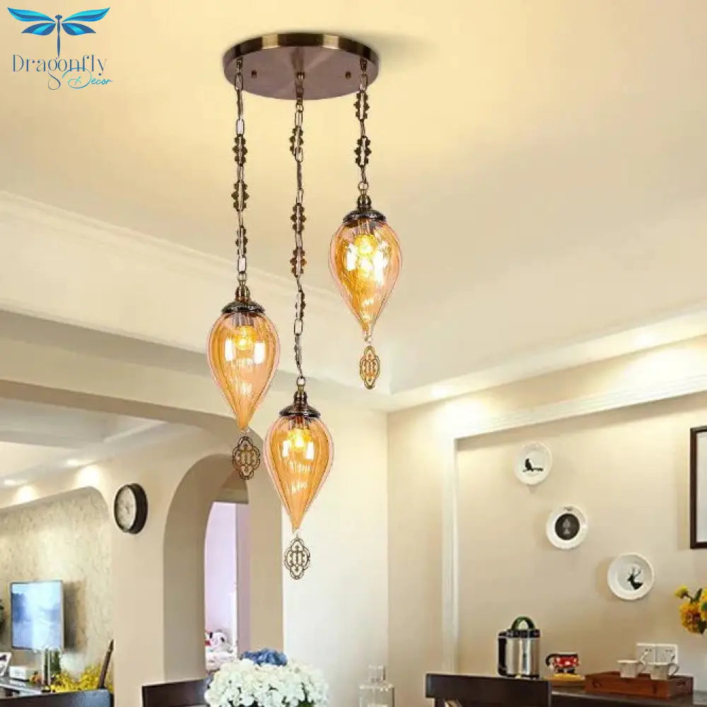 Wrought Iron Chandelier Exotic Cafe Bar Homestay Creative Living Room Dining Lights Pendant